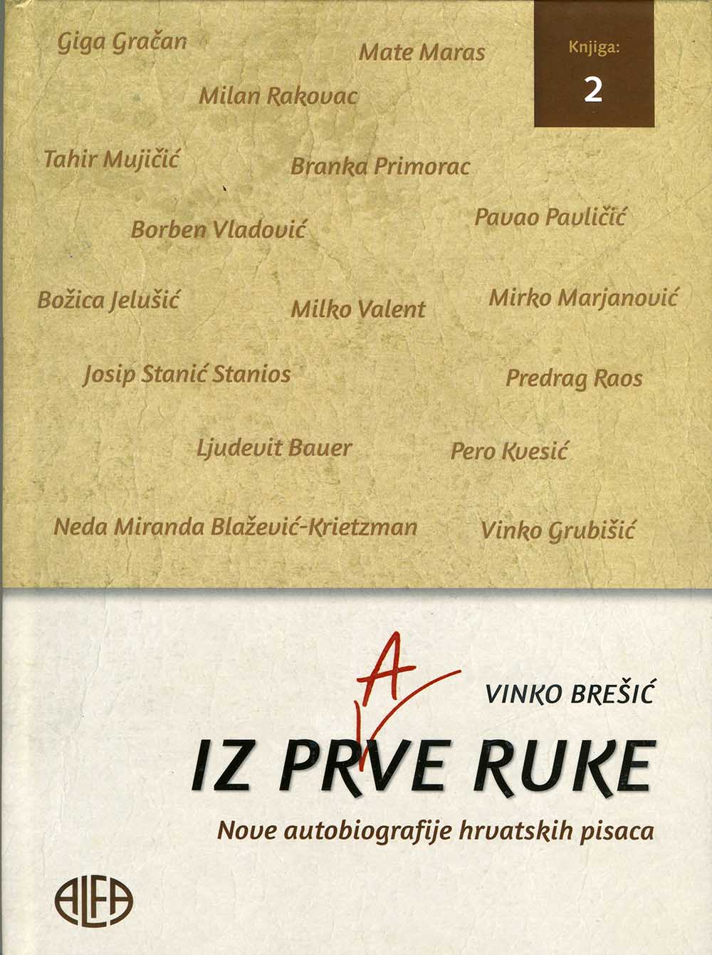 Naslovnica knjige Vinka Brešića Iz prave ruke